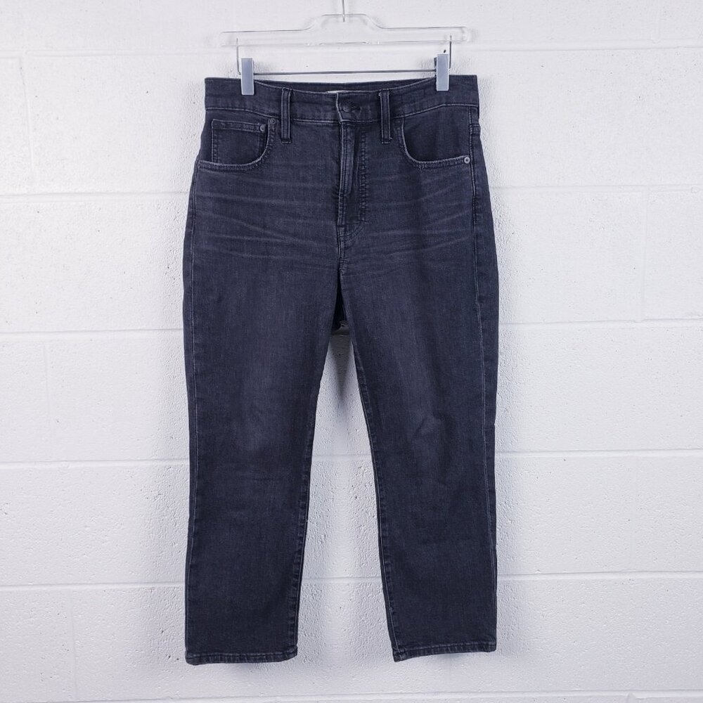 Madewell The Petite Perfect Vintage Crop Jean Sumner Wash Black Womens 27 Petite